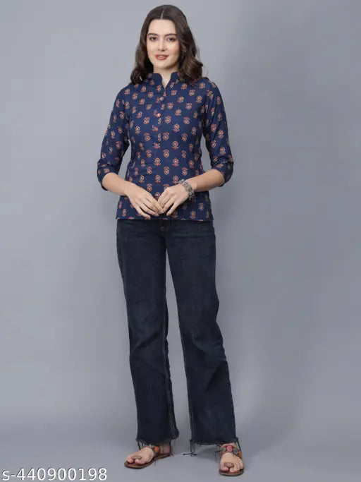 Women Floral Print Pure Cotton Straight Kurta
