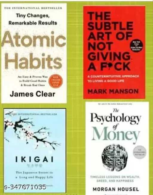 The Psychology Of +Ikigai+The Subtle Art Of Not Giving+Atomic Habits 4Books Best Seller