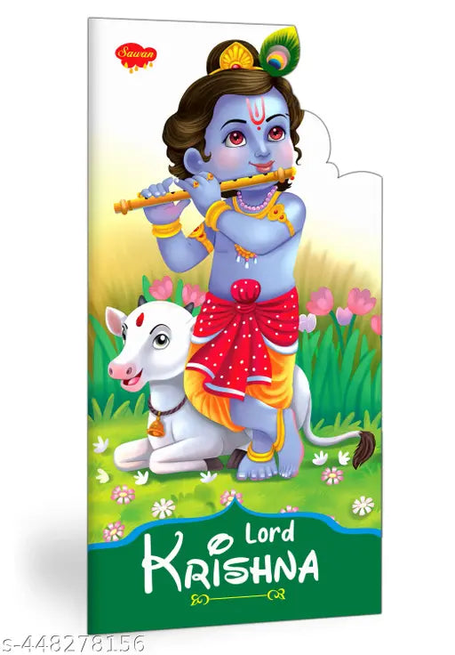 Lord Krishna Book In English : Storybooks for early readers  Children's mythology storybook  Die-cut shape books for children 