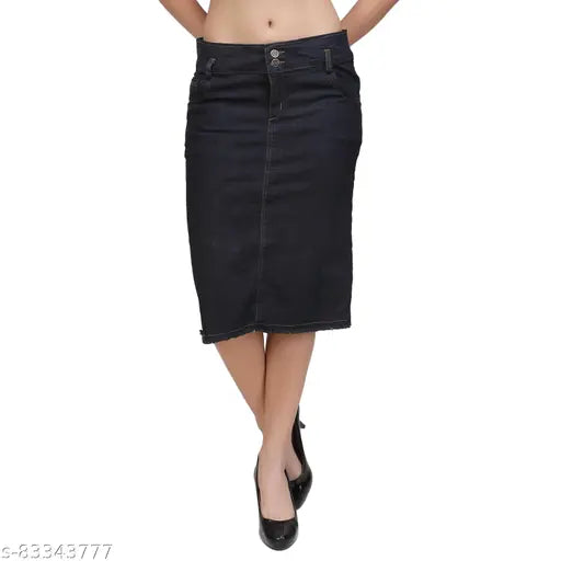 Woman Long Denim Skirt