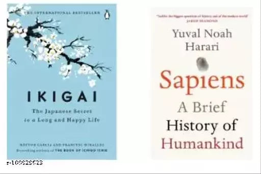 Combo Of 2 Books : The Japanese Secret To A Long And Happy Life ( Hardcover) + Sape1ns A History Of Humankind  (Paperback  Hector Garcia  Yuval Noah)