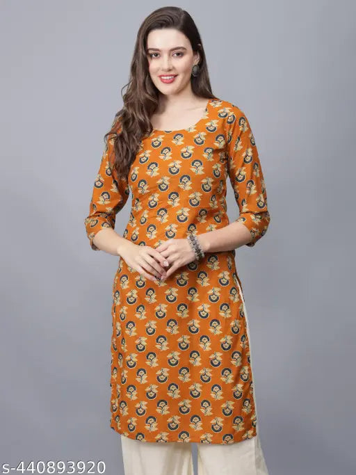 Women Floral Print Pure Cotton Straight Kurta