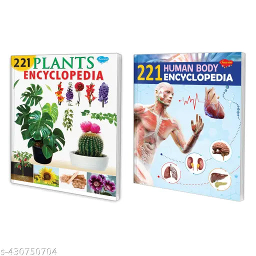 221 Human Body Encyclopedia and 221 Plants Encyclopedia books for kids : Human Encyclopedia for kids  Encyclopedia Book for kids  Learning book for kids - Set of 2 books for kids