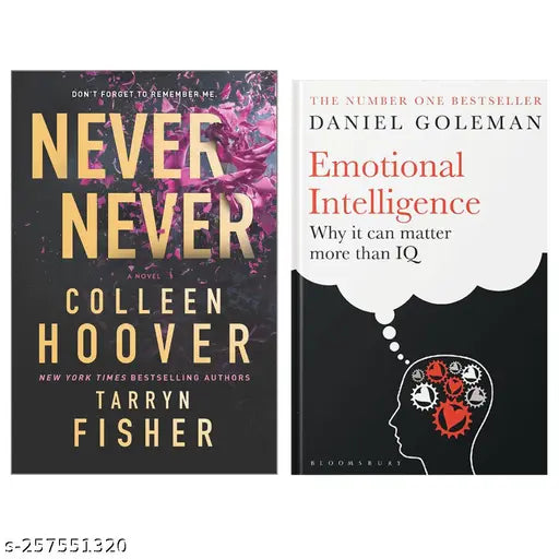 NEVER NEVER  BY COLLEEN HOOVER + EMOTIONAL INTELLIGENCE  BY DANIEL GOLEMAN