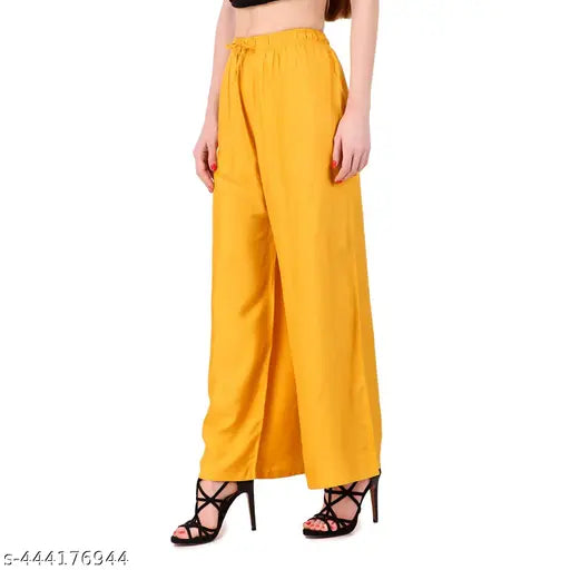 HF plain yellow palazzo