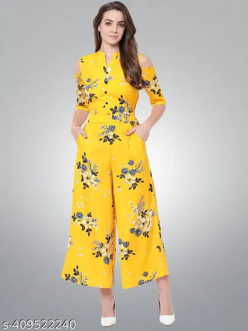 Nature Craft Women Crape Mustered Women for jumpsuit