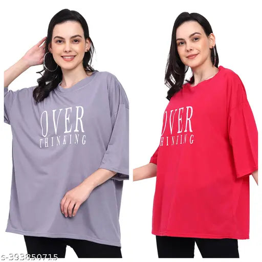 Woman Oversized Loose Cotton T-shirt