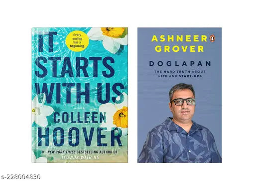 IT STARTS WITH US BY COLLEEN HOOVER +  DOGLAPAN BY ASHNEER GROVER OTHER BOOK