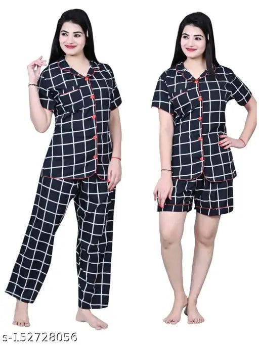 Woman Night Dress/Nightsuit_3 Piece