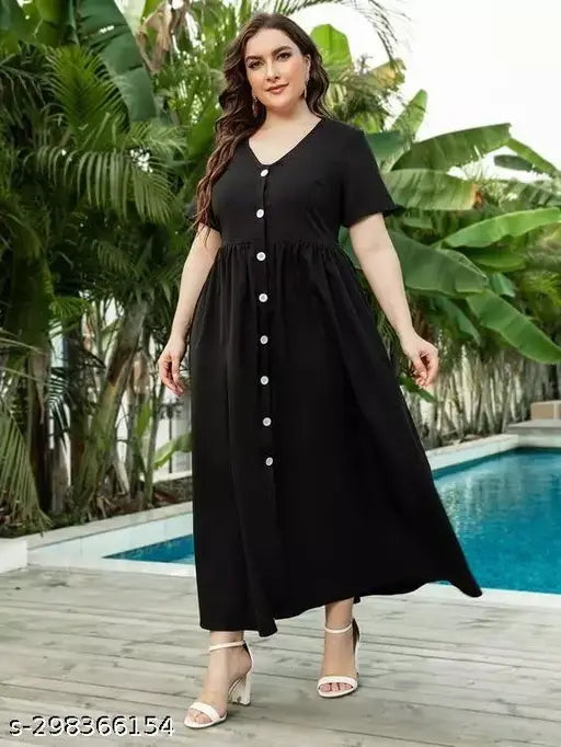 Collections Womens & Girls A-Line Dress  Casual Wear Short Sleeve Dress Fabric Super In Color Neon