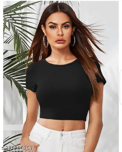 Round Neck Half Sleeve Top