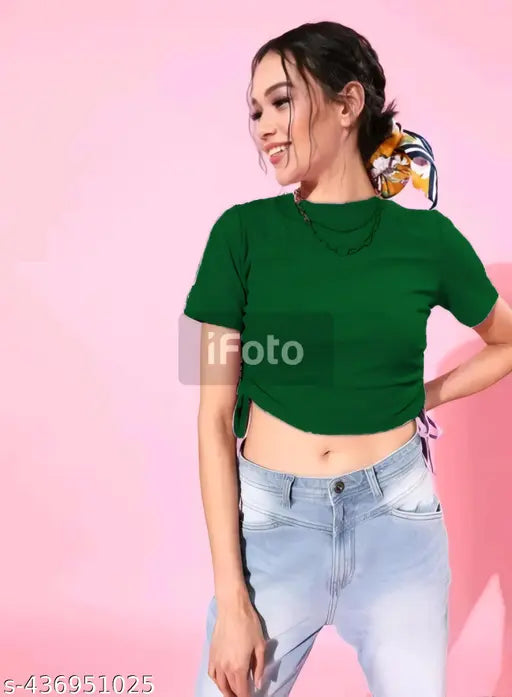 New Side Dori Short Sleeve Fashionable Top For Woman