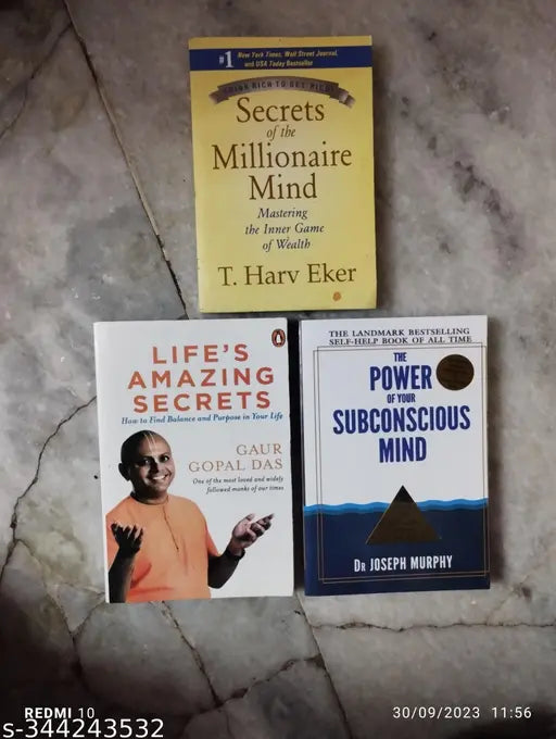 Combo Of 3 Book:- Secret Of The Millionaire Mind + Life's  Amazing Secrets + The Power Of Subconscious Mind (English  Paperback  T Harv Eker  Gaur Gopal Das  Dr. Joseph Murphy)