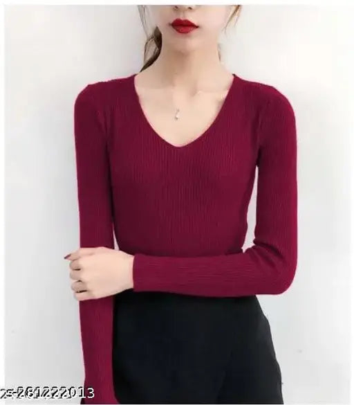 New Latest fancy V Neck Top For summer   Trendy Feminine Women Tops & Tunics