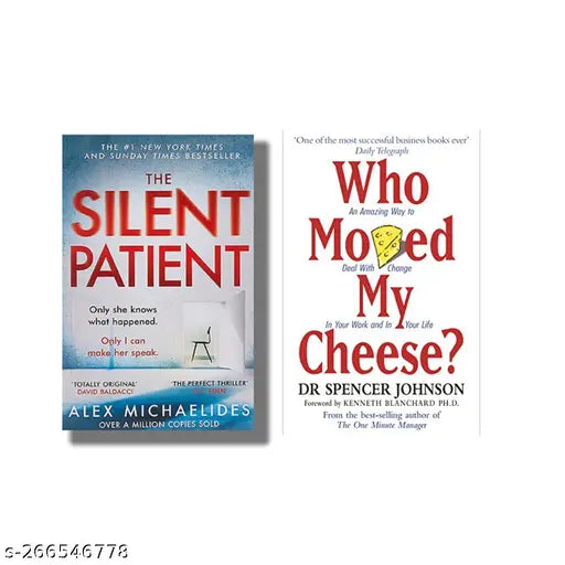 SILENT PATIENT BY ALEX MICHAELIDES + WHO MOVED MY CHEESE BY DR SPENCER JOHNSON
