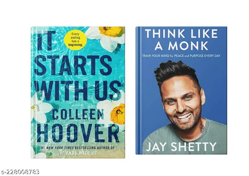 IT STARTS WITH US BY COLLEEN HOOVER +  THINK LIKE A MONK BY JAY SHETTY