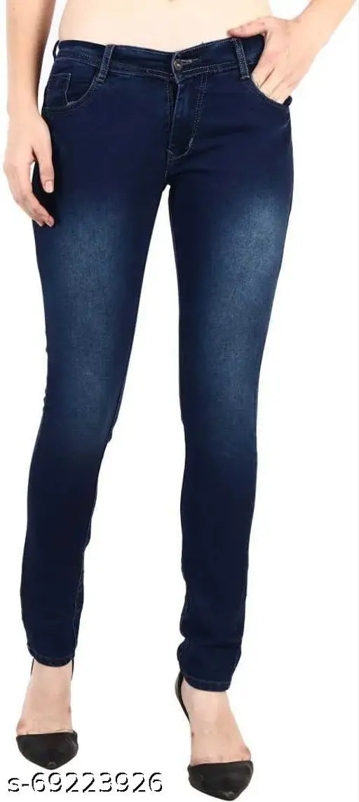 Casual dark blue jeans