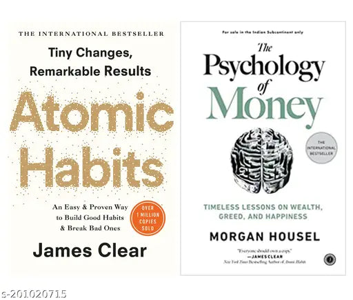 THE PSYCHOLOGY OF MONEY BY MORGAN HOUSEL + ATOMIC HABITS BY MORGAN HOUSEL  COMBO BOOKS