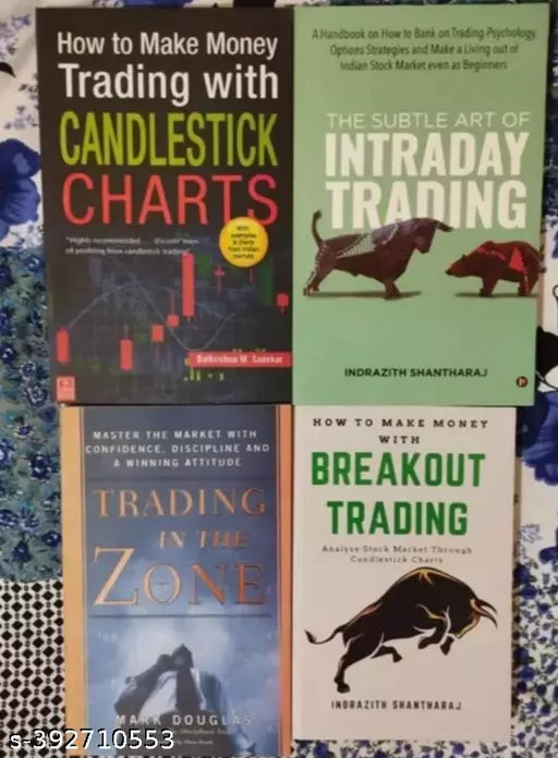 Trading With Candlestick Charts + Trading Zone + The Subtle Art Of Intraday Trading + Breakout Trading (English  Paperback