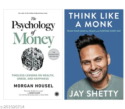 THE PSYCHOLOGY OF MONEY BY MORGAN HOUSEL + THINK LIKE MONK BY JAI SHETTY COMBO BOOKS COMBO BOOKS