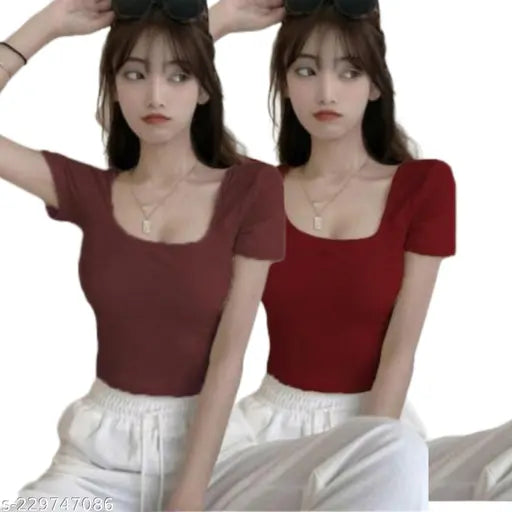 Combo short sleeve top