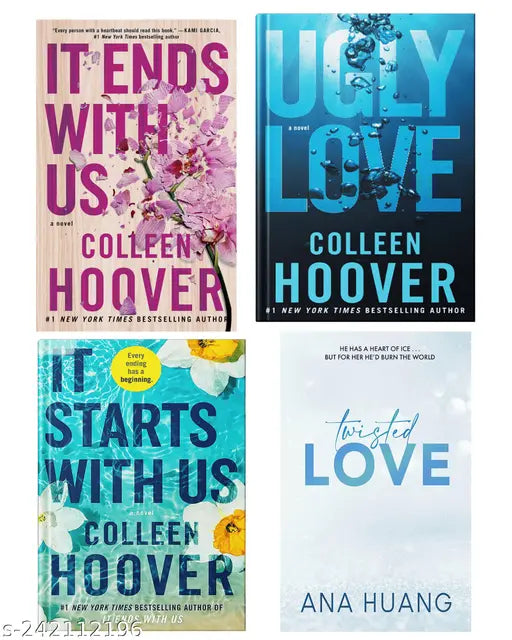 IT END WITH US BY COLLEEN HOOVER  + IT STARTS WITH US BY COLLEEN HOOVER  + UGLY LOVE   BY COLLEEN HOOVER  + TWISTED LOVE BY ANA HUANG