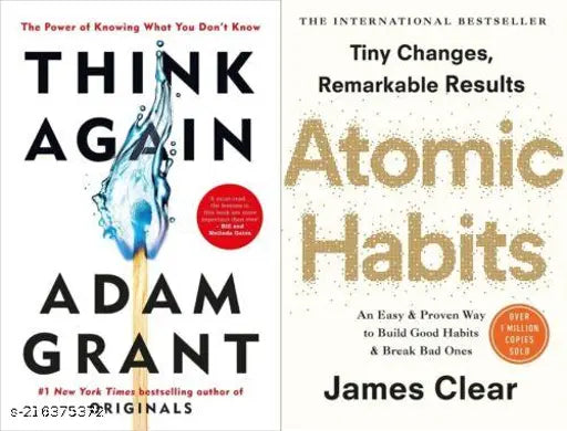 THINK AGAIN BY ADAM GRANT+ATOMIC HABITS JAMES CLEAR