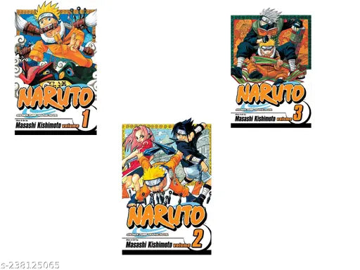 Naruto volume 1 2 and 3