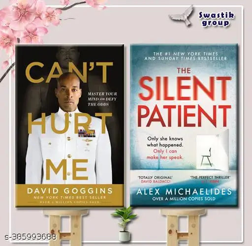Combo : Can't Hurt Me : Master Your Mind and Defy the Odds + THE SILENT PATIENT : David Goggins   Alex Michaelides[Paperback]