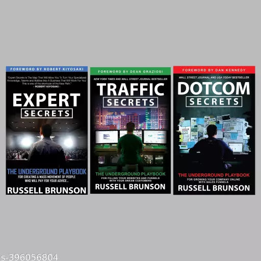 EXPERT SECRRETS  DOTCOM SECRETS  TRAFFIC SECRETS [BEST 3 ANALYSIS BOOKS COMBO] By RUSSELL BRUNSON