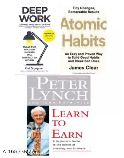 DEEP WORK & ATOMIC HABIT & LEARN TO EARN ( ENGLISH ) - SET OF 3 COMBO BOOK SET