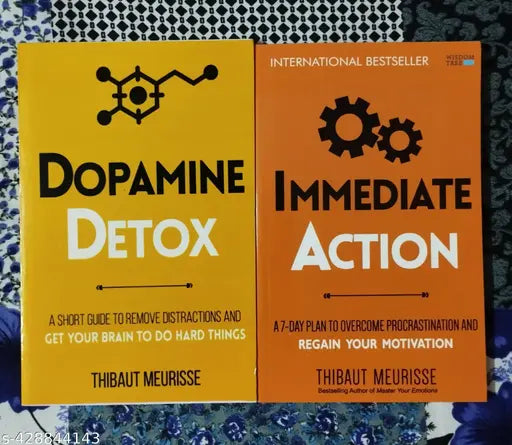 Set Of 2 Book :- Dopamine Det0x + Immediate Action (English  Paperback  Thibaut Meurisse)