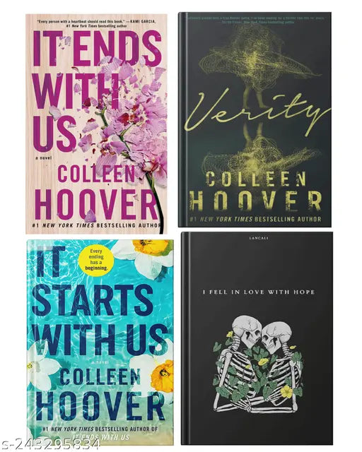 IT END WITH US BY COLLEEN HOOVER  + IT STARTS WITH US BY COLLEEN HOOVER  + VERITY BY COLLEEN HOOVER + I FELL IN LOVE WITH HOPE BY LANCALI