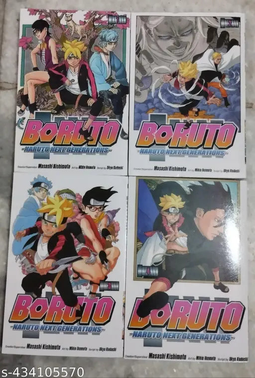 Boruto Manga  Combo Set  Volume-1  2  3  4 (English  Paperback  Ukyo Kodachi)