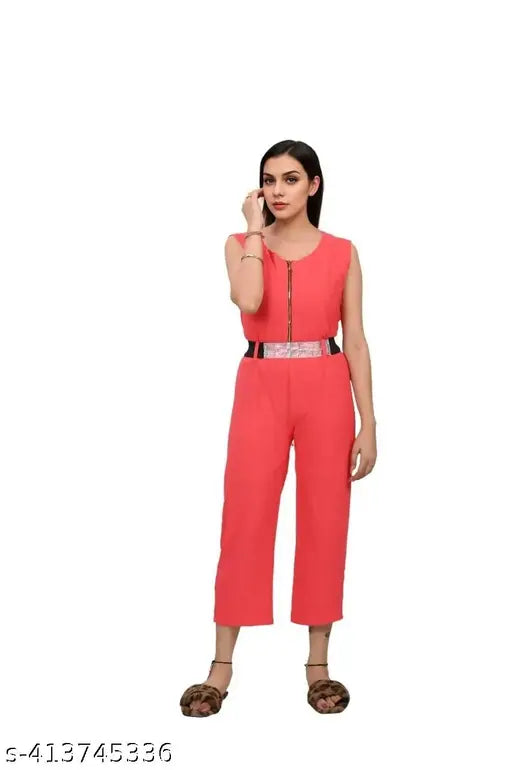 Girl Peach Jumpsuit