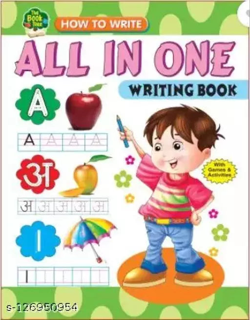All In One Writing Book With Games And Activities(English Hindi Maths)  (Paperback  laxmi Prakashan)