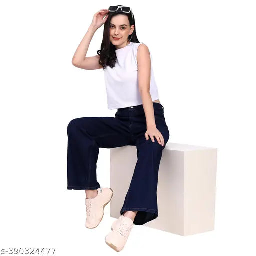 Woman High Waist Boyfriend Denim Jeans