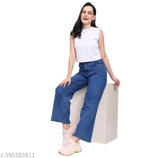 Woman High Waist Boyfriend Denim Jeans