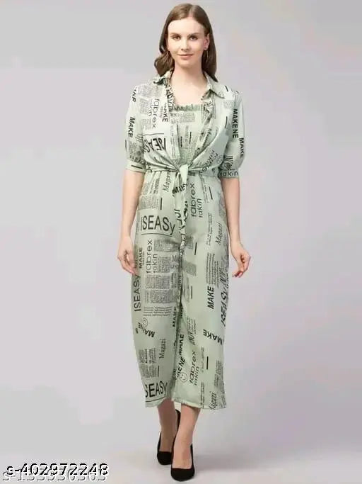 Printed Women Jumpsuit - Kotti with Inner Jumpsuit for Women 
