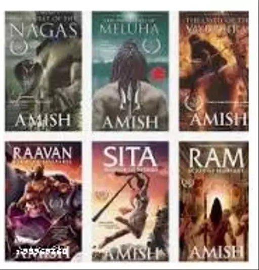 AMISH RAMCHANDRA RAM+SITA+RAVAN+MELUHA+NAGAS+VAYUPUTRA (PAPERBACK) 6 BOOK SET
