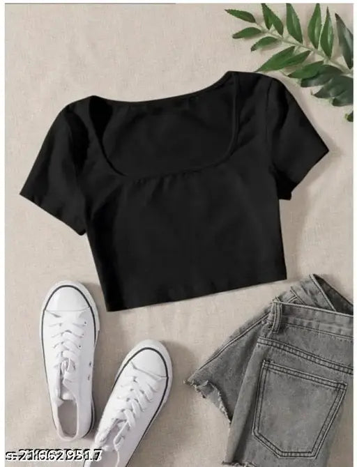 Gorgious Deep Neck Short Top