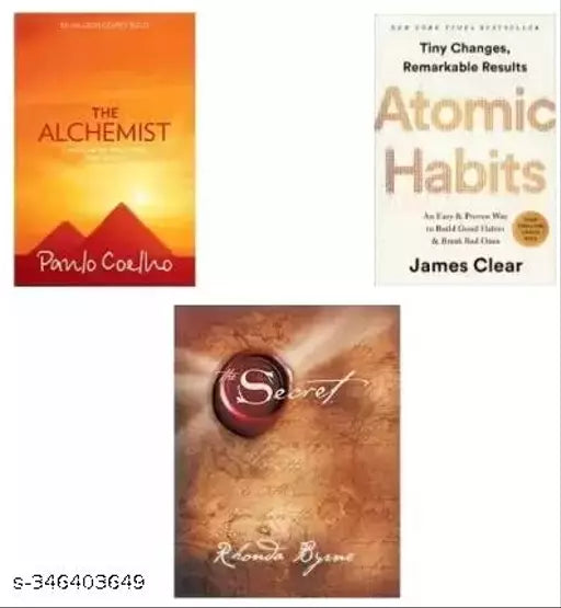 The Allchemist + Atomic Habitts + The Secret (Combo Of 3) (Good Quality)  (Paperback  James Clear  Rhonda Byrne  Paulo Coelho