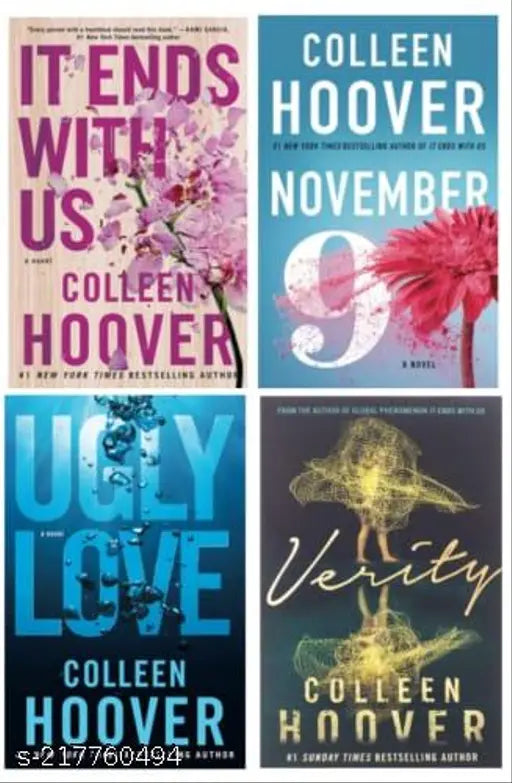 IT ENDS WITH US By COLLEN HOOVER+9 NOVEMBER BY COLLEEN HOOVER +UGLY LOVE COLLEEN HOOVER+VERITY BY COLLEEN HOOVER