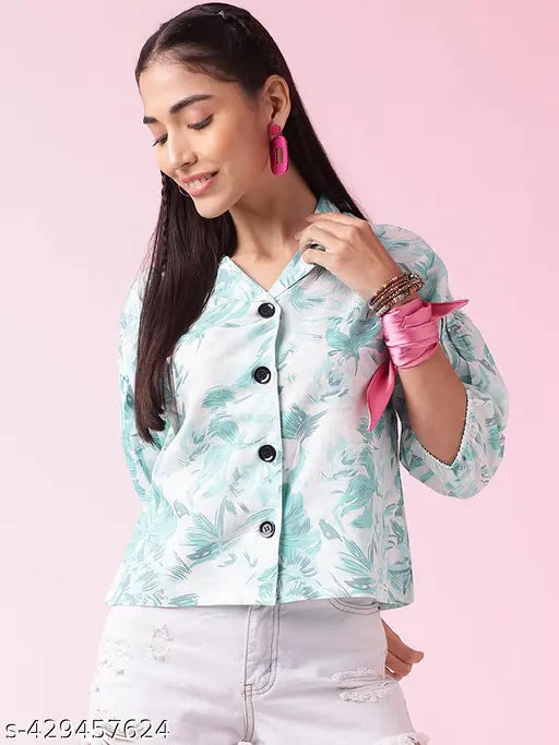 Women's Cotton Printed Casual Resort Shirt