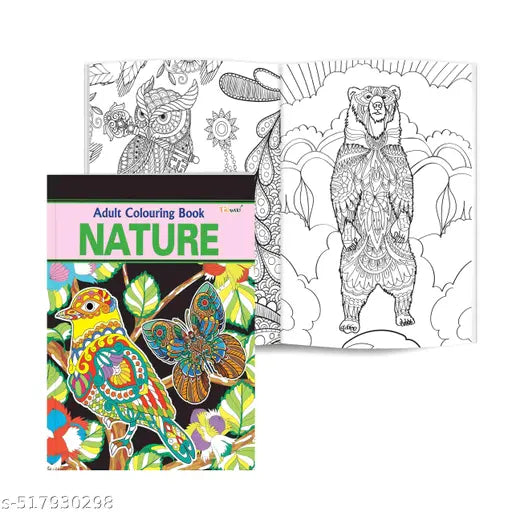 Nature - Adult Colouring Book : Art Therapy book for Adults  Relaxing Coloring pages  Adult Creative coloring book for stress relief