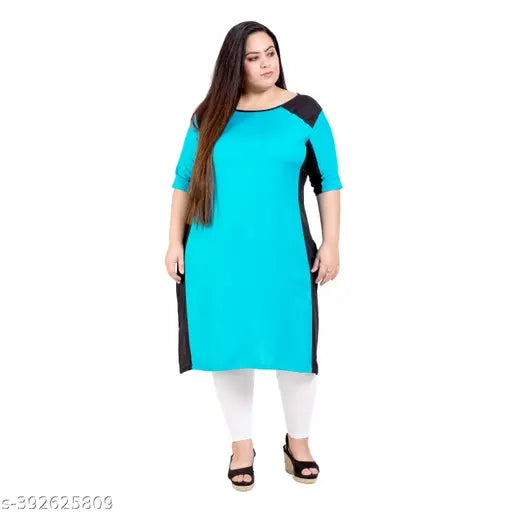 Bold Rayon Plus Size Kurti by FAZZN