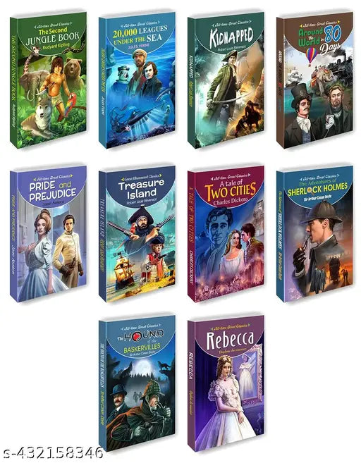 English Novels For Beginners : Learning novel in English  Educational book for children - Pack of 10 Novels (Paperback)