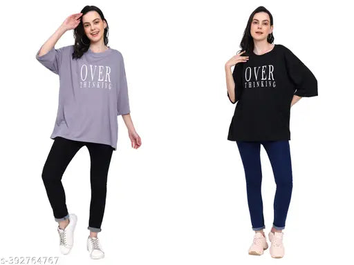 Woman Oversized Loose Cotton T-shirt