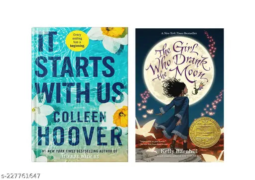 IT STARTS WITH US BY COLLEEN HOOVER + THE GIRL WHO DRANK THE MOON BY KELLY BARNHILL