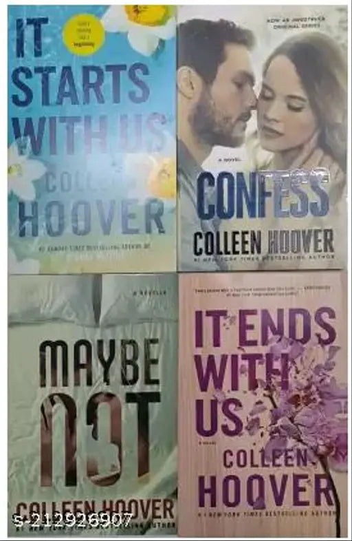 It Starts With Us+ Confess+ Maybe Not+ It Ends With Us  (Paperback  COLLEN HOOVER) (SET OF 4 BOOKS)